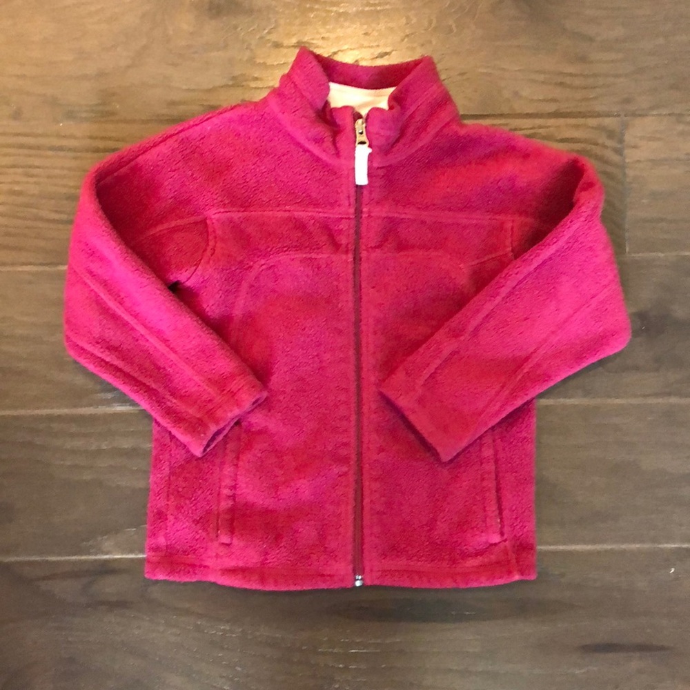 REI pink fleece jacket
